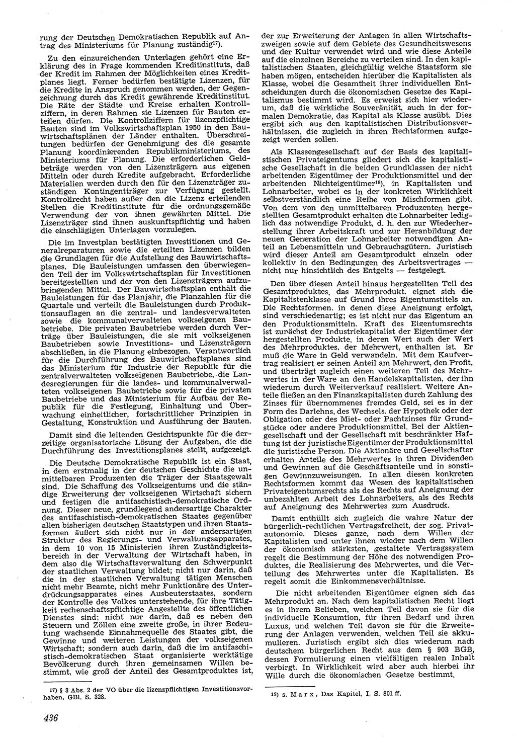 Neue Justiz (NJ), Zeitschrift für Recht und Rechtswissenschaft [Deutsche Demokratische Republik (DDR)], 4. Jahrgang 1950, Seite 436 (NJ DDR 1950, S. 436)