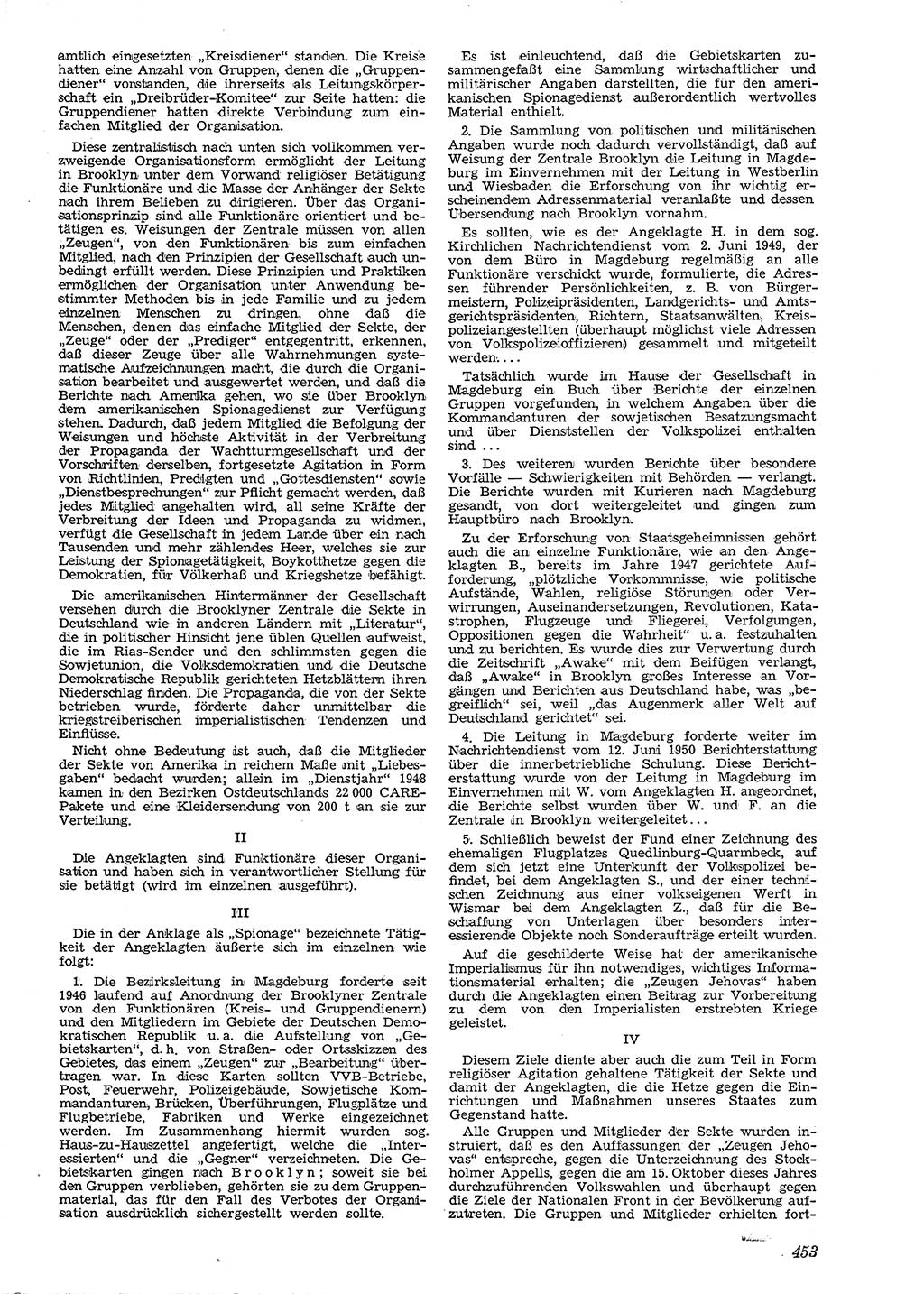 Neue Justiz (NJ), Zeitschrift für Recht und Rechtswissenschaft [Deutsche Demokratische Republik (DDR)], 4. Jahrgang 1950, Seite 453 (NJ DDR 1950, S. 453)