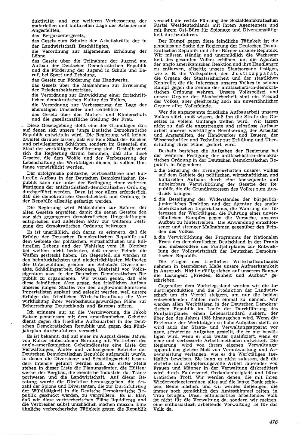 Neue Justiz (NJ), Zeitschrift für Recht und Rechtswissenschaft [Deutsche Demokratische Republik (DDR)], 4. Jahrgang 1950, Seite 475 (NJ DDR 1950, S. 475)