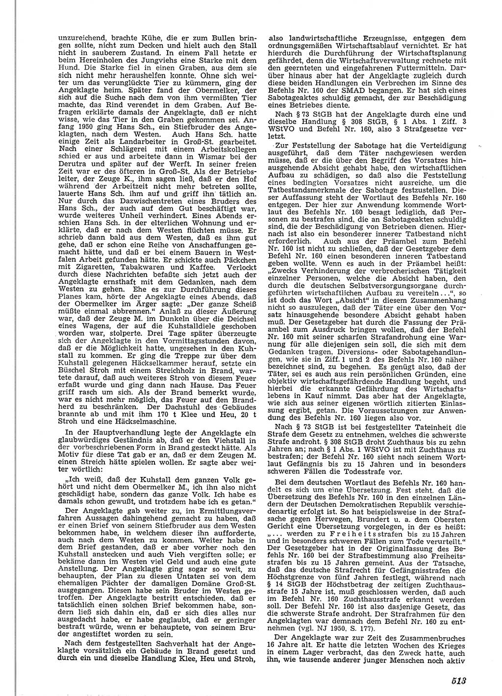 Neue Justiz (NJ), Zeitschrift für Recht und Rechtswissenschaft [Deutsche Demokratische Republik (DDR)], 4. Jahrgang 1950, Seite 513 (NJ DDR 1950, S. 513)