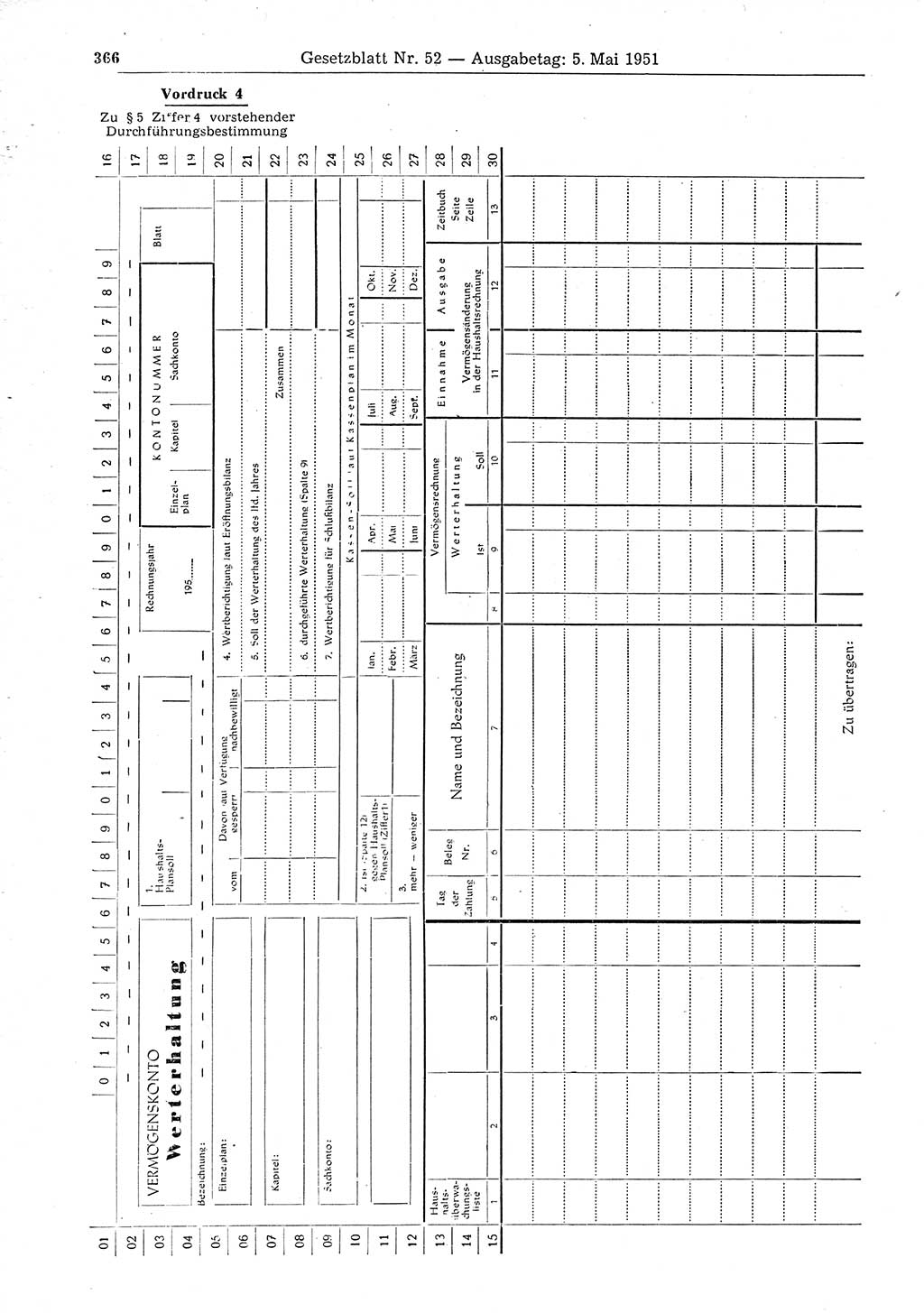 Gesetzblatt (GBl.) der Deutschen Demokratischen Republik (DDR) 1951, Seite 366 (GBl. DDR 1951, S. 366)