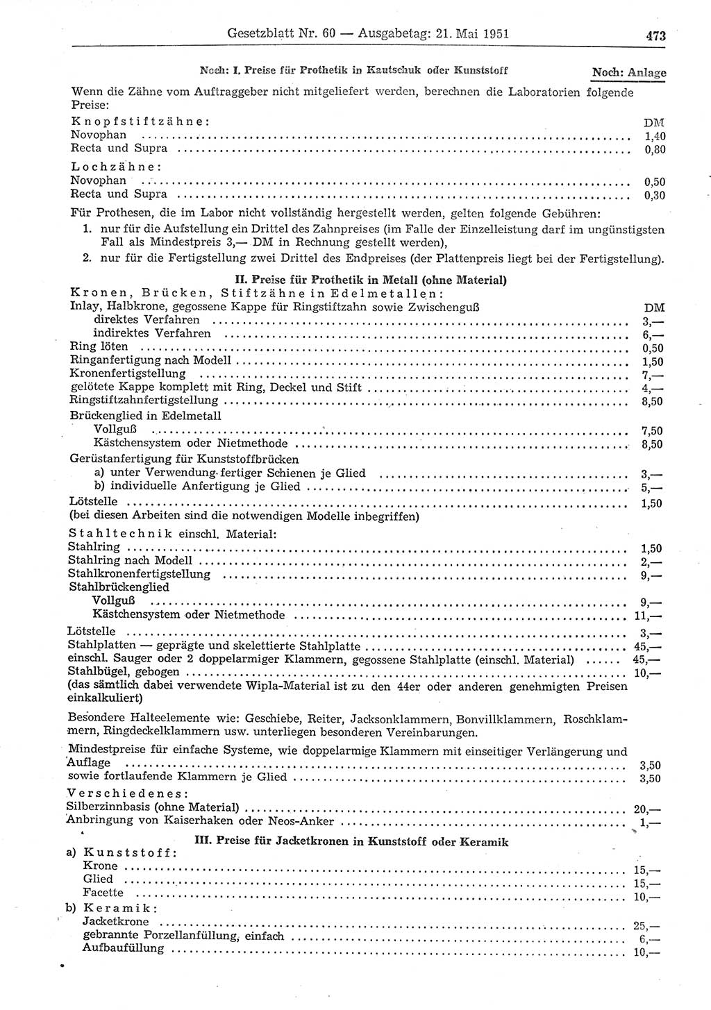 Gesetzblatt (GBl.) der Deutschen Demokratischen Republik (DDR) 1951, Seite 473 (GBl. DDR 1951, S. 473)