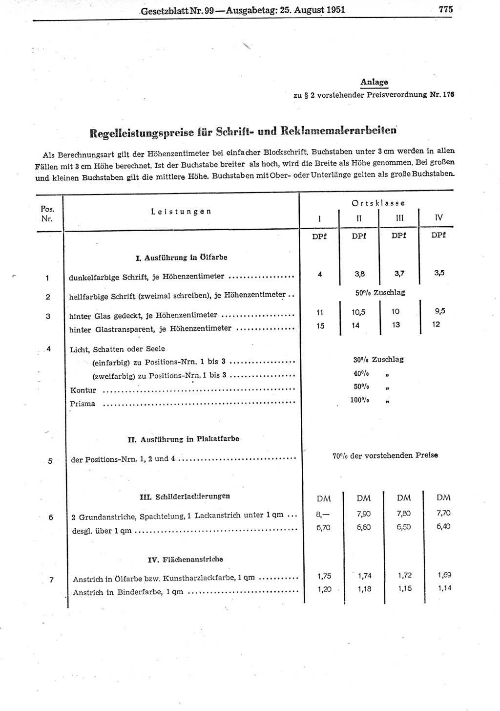 Gesetzblatt (GBl.) der Deutschen Demokratischen Republik (DDR) 1951, Seite 775 (GBl. DDR 1951, S. 775)