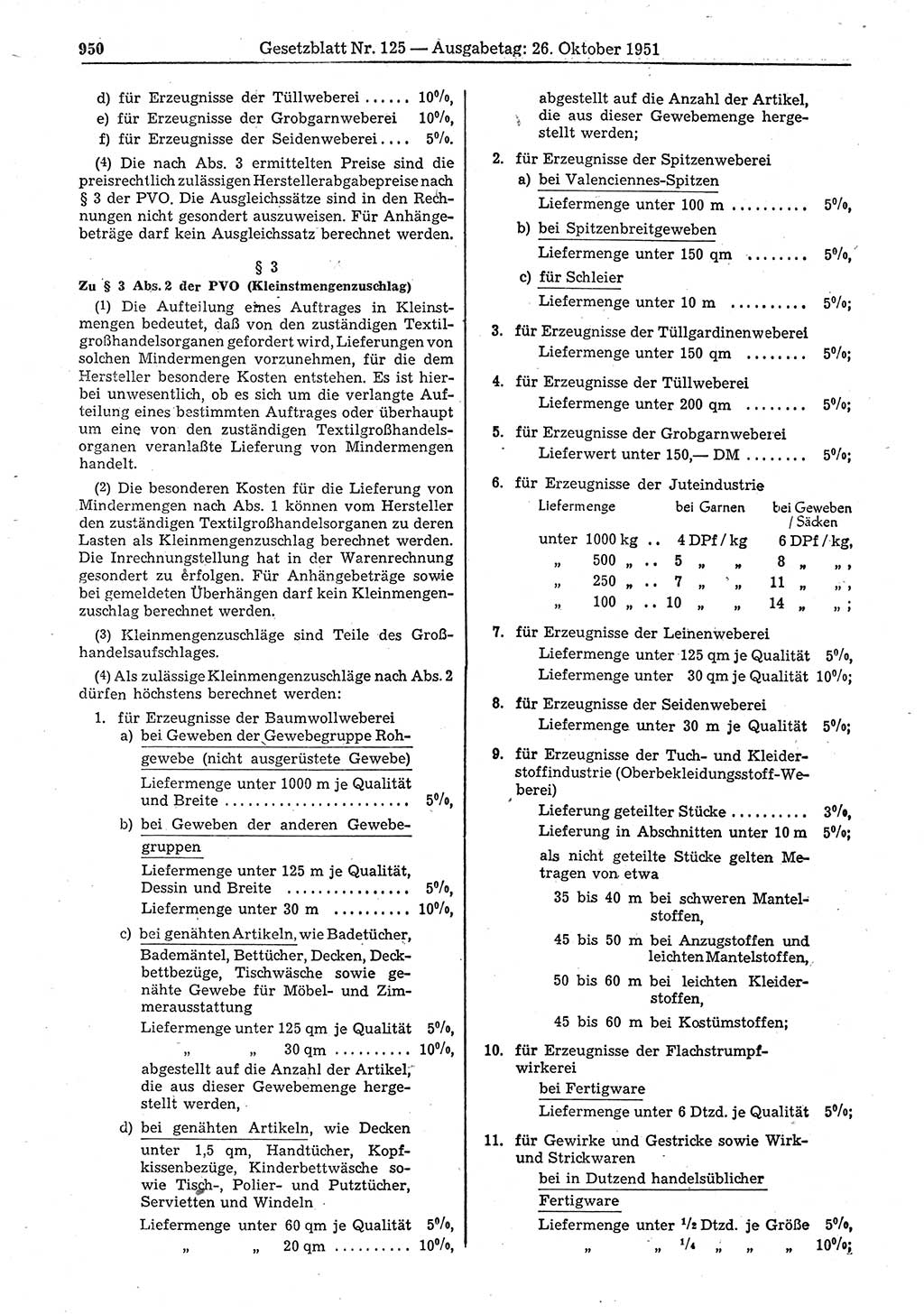 Gesetzblatt (GBl.) der Deutschen Demokratischen Republik (DDR) 1951, Seite 950 (GBl. DDR 1951, S. 950)