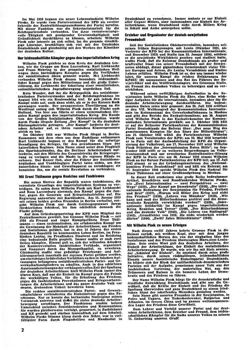 Neuer Weg (NW), Halbmonatsschrift für aktuelle Fragen der Arbeiterbewegung [Zentralkomitee (ZK) Sozialistische Einheitspartei Deutschlands (SED)], 6. Jahrgang [Deutsche Demokratische Republik (DDR)] 1951, Heft 1/2 (NW ZK SED DDR 1951, H. 1/2)