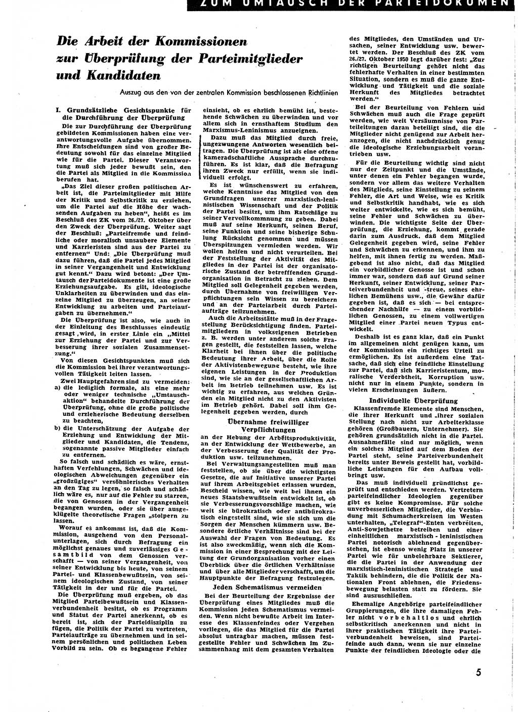 Neuer Weg (NW), Halbmonatsschrift für aktuelle Fragen der Arbeiterbewegung [Zentralkomitee (ZK) Sozialistische Einheitspartei Deutschlands (SED)], 6. Jahrgang [Deutsche Demokratische Republik (DDR)] 1951, Heft 1/5 (NW ZK SED DDR 1951, H. 1/5)