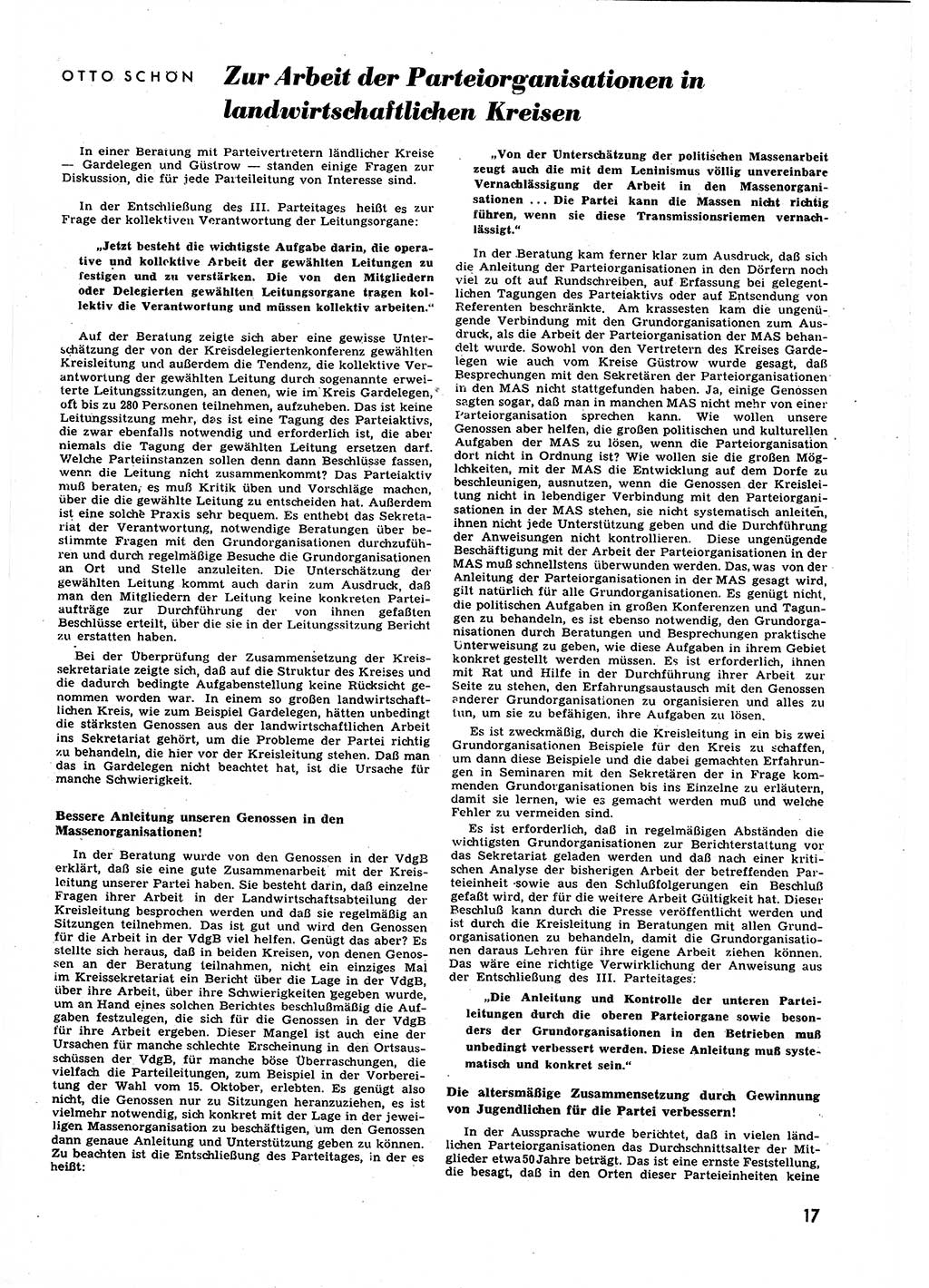 Neuer Weg (NW), Halbmonatsschrift für aktuelle Fragen der Arbeiterbewegung [Zentralkomitee (ZK) Sozialistische Einheitspartei Deutschlands (SED)], 6. Jahrgang [Deutsche Demokratische Republik (DDR)] 1951, Heft 1/17 (NW ZK SED DDR 1951, H. 1/17)