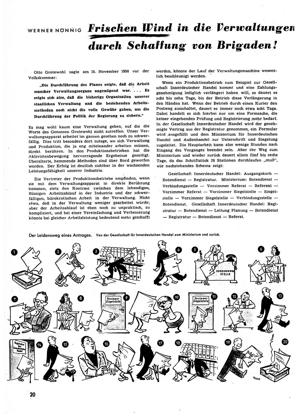 Neuer Weg (NW), Halbmonatsschrift für aktuelle Fragen der Arbeiterbewegung [Zentralkomitee (ZK) Sozialistische Einheitspartei Deutschlands (SED)], 6. Jahrgang [Deutsche Demokratische Republik (DDR)] 1951, Heft 1/20 (NW ZK SED DDR 1951, H. 1/20)