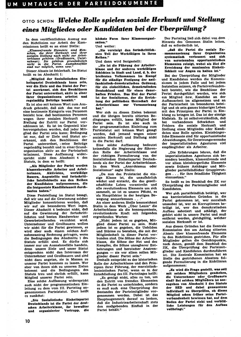Neuer Weg (NW), Halbmonatsschrift für aktuelle Fragen der Arbeiterbewegung [Zentralkomitee (ZK) Sozialistische Einheitspartei Deutschlands (SED)], 6. Jahrgang [Deutsche Demokratische Republik (DDR)] 1951, Heft 2/10 (NW ZK SED DDR 1951, H. 2/10)