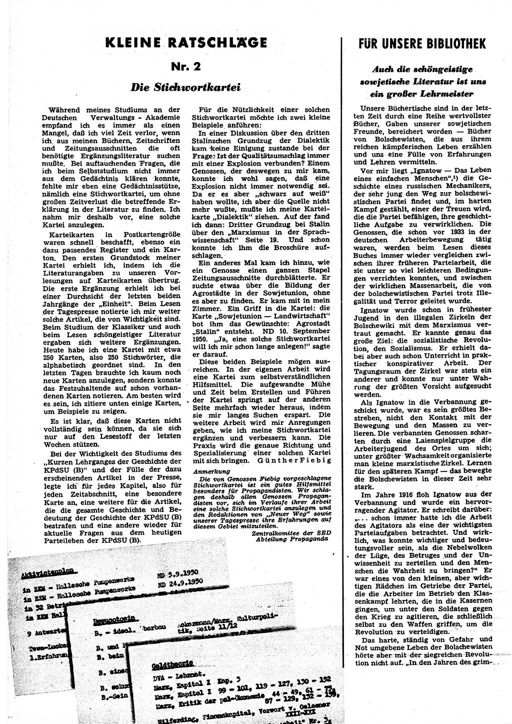 Neuer Weg (NW), Halbmonatsschrift für aktuelle Fragen der Arbeiterbewegung [Zentralkomitee (ZK) Sozialistische Einheitspartei Deutschlands (SED)], 6. Jahrgang [Deutsche Demokratische Republik (DDR)] 1951, Heft 2/28 (NW ZK SED DDR 1951, H. 2/28)