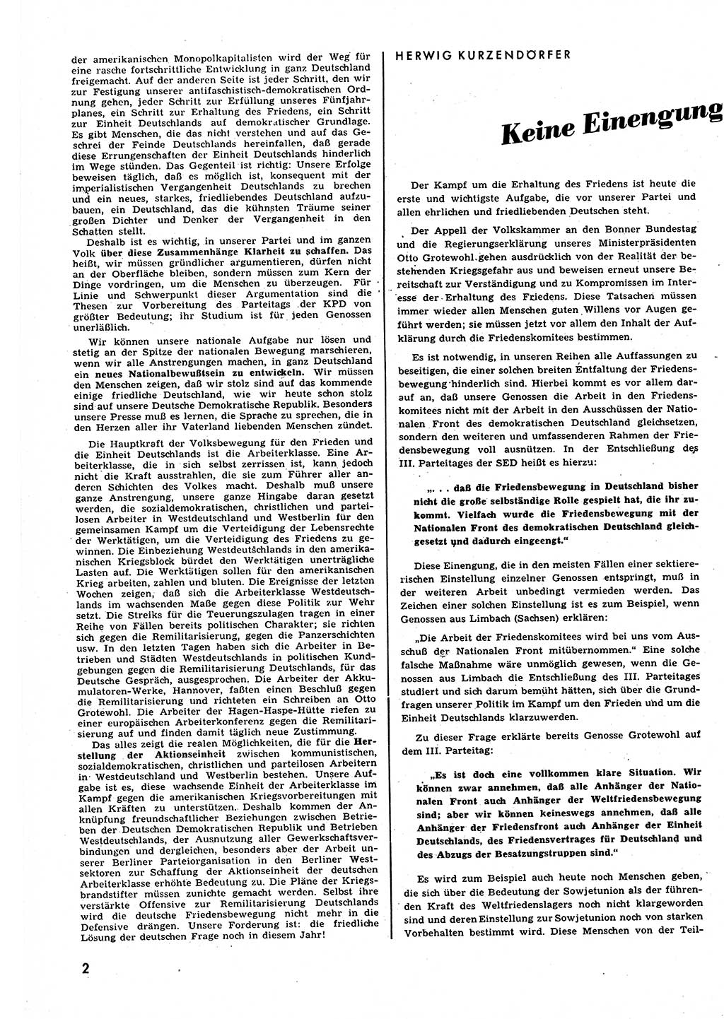 Neuer Weg (NW), Halbmonatsschrift für aktuelle Fragen der Arbeiterbewegung [Zentralkomitee (ZK) Sozialistische Einheitspartei Deutschlands (SED)], 6. Jahrgang [Deutsche Demokratische Republik (DDR)] 1951, Heft 4/2 (NW ZK SED DDR 1951, H. 4/2)