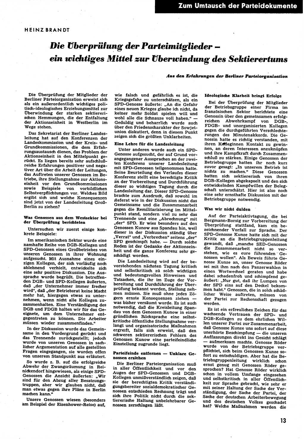 Neuer Weg (NW), Halbmonatsschrift für aktuelle Fragen der Arbeiterbewegung [Zentralkomitee (ZK) Sozialistische Einheitspartei Deutschlands (SED)], 6. Jahrgang [Deutsche Demokratische Republik (DDR)] 1951, Heft 4/13 (NW ZK SED DDR 1951, H. 4/13)