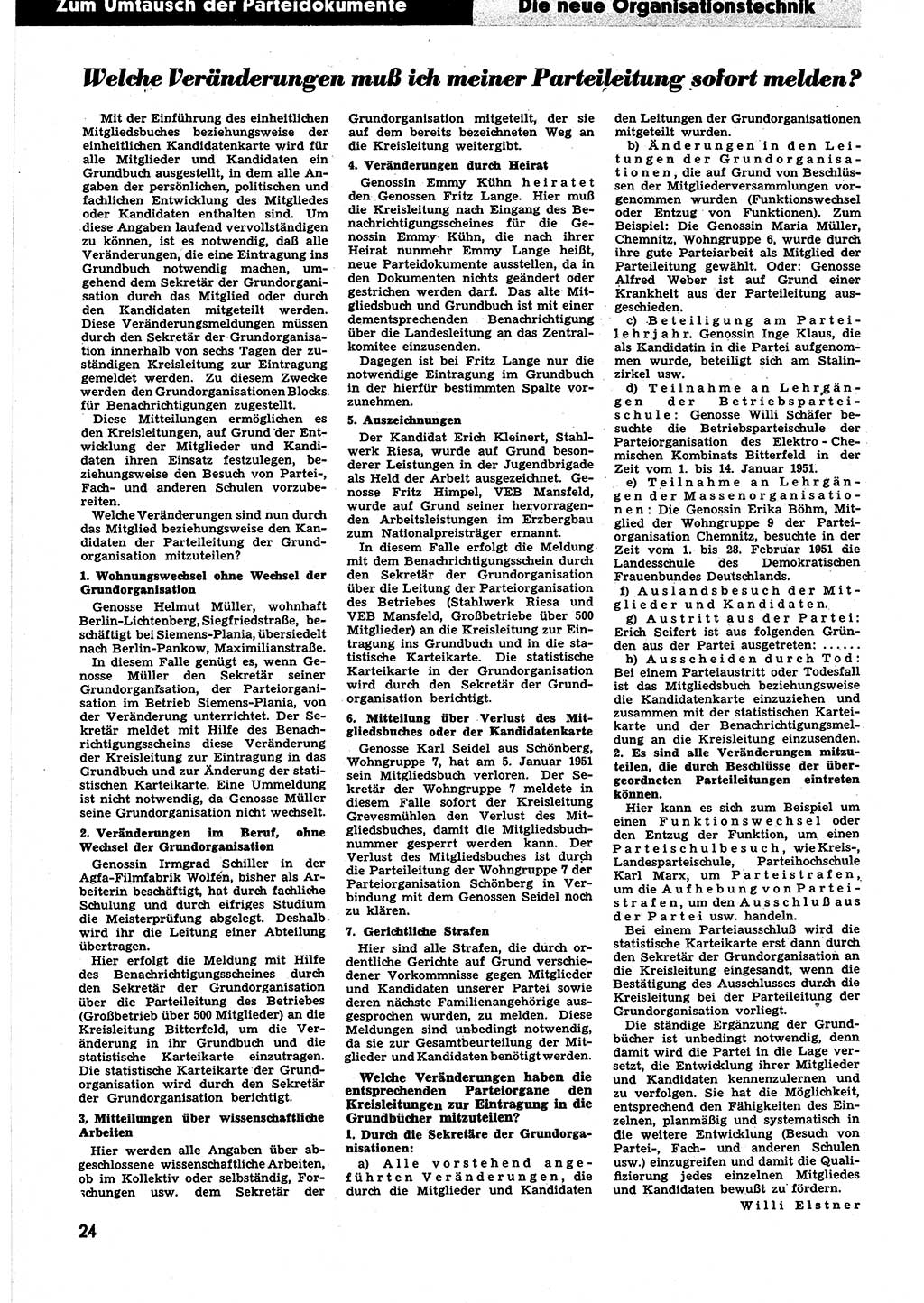 Neuer Weg (NW), Halbmonatsschrift für aktuelle Fragen der Arbeiterbewegung [Zentralkomitee (ZK) Sozialistische Einheitspartei Deutschlands (SED)], 6. Jahrgang [Deutsche Demokratische Republik (DDR)] 1951, Heft 4/24 (NW ZK SED DDR 1951, H. 4/24)