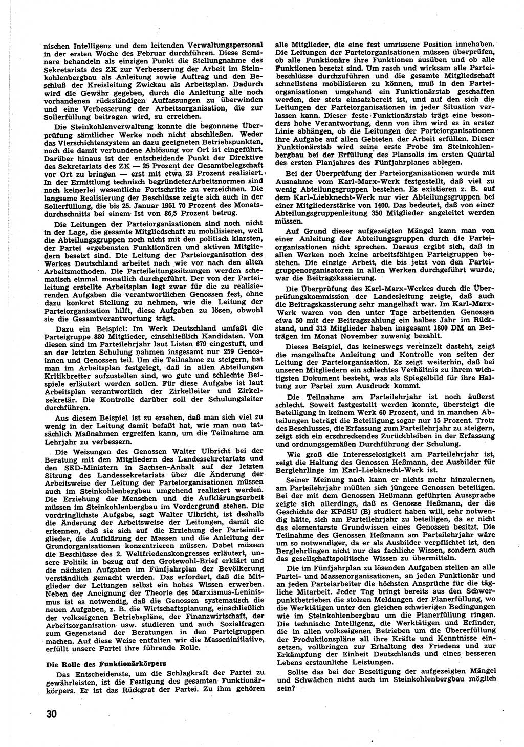 Neuer Weg (NW), Halbmonatsschrift für aktuelle Fragen der Arbeiterbewegung [Zentralkomitee (ZK) Sozialistische Einheitspartei Deutschlands (SED)], 6. Jahrgang [Deutsche Demokratische Republik (DDR)] 1951, Heft 4/30 (NW ZK SED DDR 1951, H. 4/30)