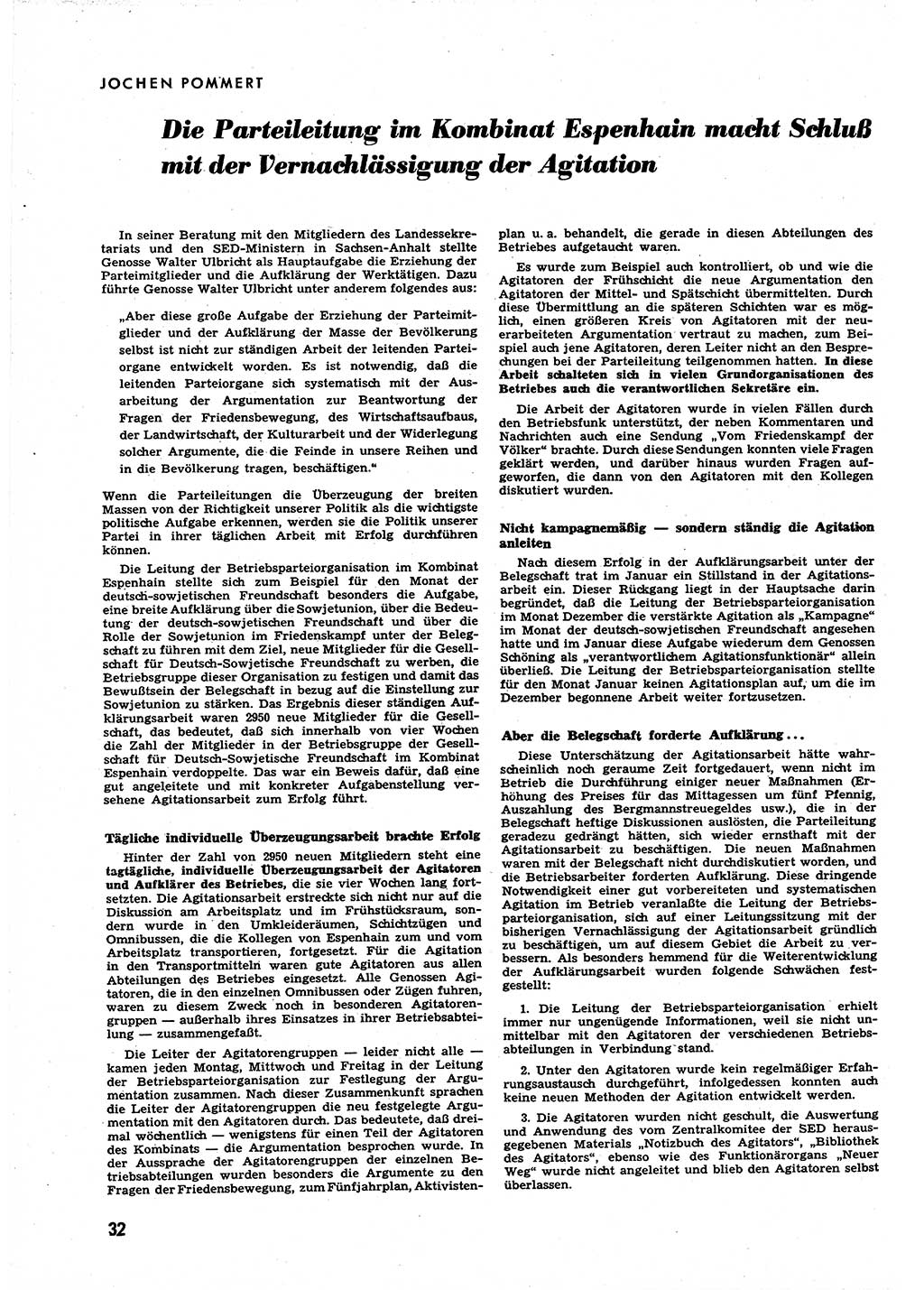 Neuer Weg (NW), Halbmonatsschrift für aktuelle Fragen der Arbeiterbewegung [Zentralkomitee (ZK) Sozialistische Einheitspartei Deutschlands (SED)], 6. Jahrgang [Deutsche Demokratische Republik (DDR)] 1951, Heft 4/32 (NW ZK SED DDR 1951, H. 4/32)