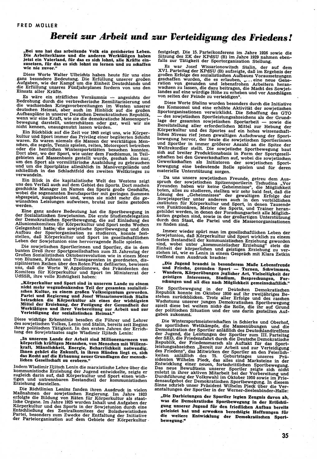 Neuer Weg (NW), Halbmonatsschrift für aktuelle Fragen der Arbeiterbewegung [Zentralkomitee (ZK) Sozialistische Einheitspartei Deutschlands (SED)], 6. Jahrgang [Deutsche Demokratische Republik (DDR)] 1951, Heft 4/35 (NW ZK SED DDR 1951, H. 4/35)