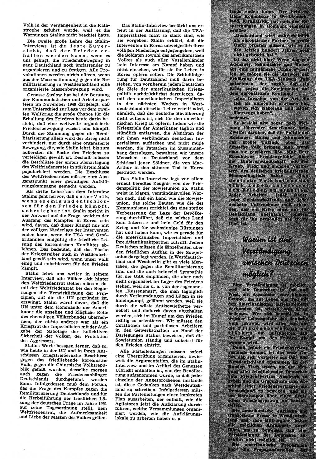 Neuer Weg (NW), Halbmonatsschrift für aktuelle Fragen der Arbeiterbewegung [Zentralkomitee (ZK) Sozialistische Einheitspartei Deutschlands (SED)], 6. Jahrgang [Deutsche Demokratische Republik (DDR)] 1951, Heft 5/5 (NW ZK SED DDR 1951, H. 5/5)