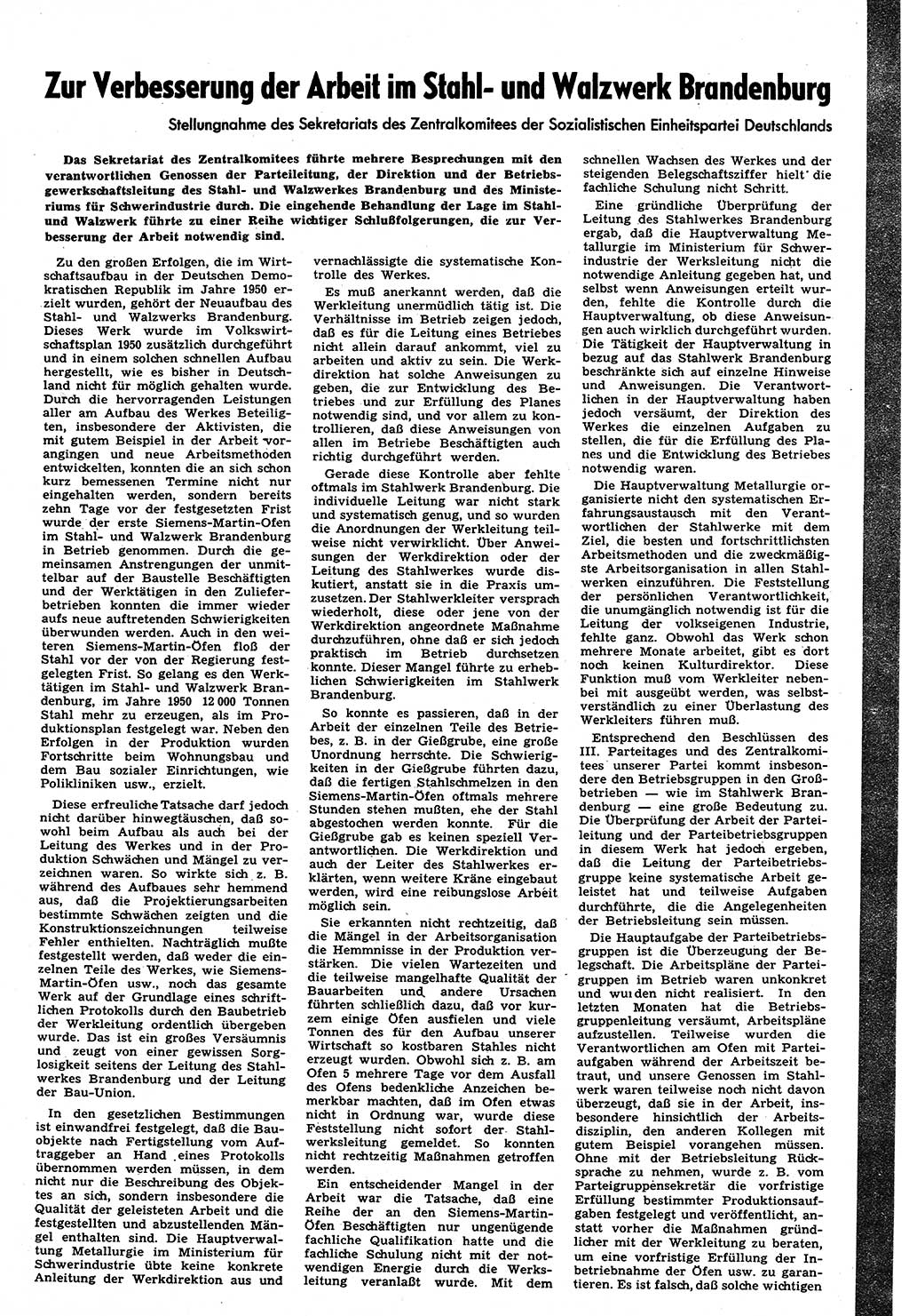 Neuer Weg (NW), Halbmonatsschrift für aktuelle Fragen der Arbeiterbewegung [Zentralkomitee (ZK) Sozialistische Einheitspartei Deutschlands (SED)], 6. Jahrgang [Deutsche Demokratische Republik (DDR)] 1951, Heft 5/33 (NW ZK SED DDR 1951, H. 5/33)