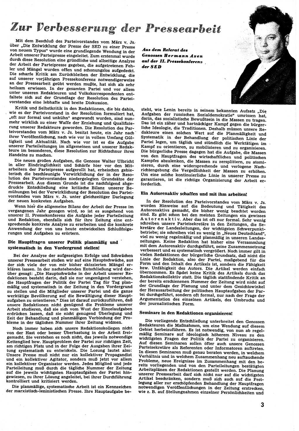 Neuer Weg (NW), Halbmonatsschrift für aktuelle Fragen der Arbeiterbewegung [Zentralkomitee (ZK) Sozialistische Einheitspartei Deutschlands (SED)], 6. Jahrgang [Deutsche Demokratische Republik (DDR)] 1951, Heft 6/3 (NW ZK SED DDR 1951, H. 6/3)