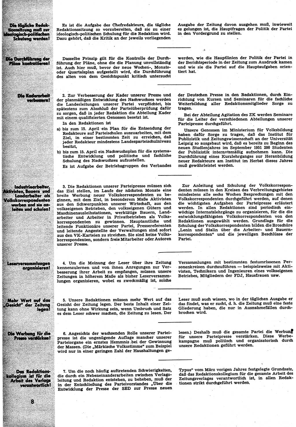 Neuer Weg (NW), Halbmonatsschrift für aktuelle Fragen der Arbeiterbewegung [Zentralkomitee (ZK) Sozialistische Einheitspartei Deutschlands (SED)], 6. Jahrgang [Deutsche Demokratische Republik (DDR)] 1951, Heft 6/8 (NW ZK SED DDR 1951, H. 6/8)