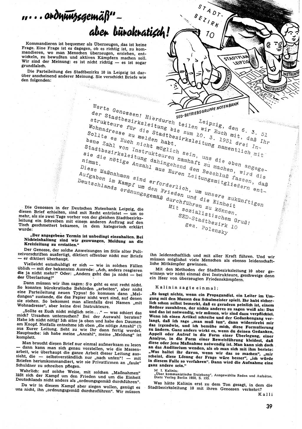 Neuer Weg (NW), Halbmonatsschrift für aktuelle Fragen der Arbeiterbewegung [Zentralkomitee (ZK) Sozialistische Einheitspartei Deutschlands (SED)], 6. Jahrgang [Deutsche Demokratische Republik (DDR)] 1951, Heft 6/39 (NW ZK SED DDR 1951, H. 6/39)