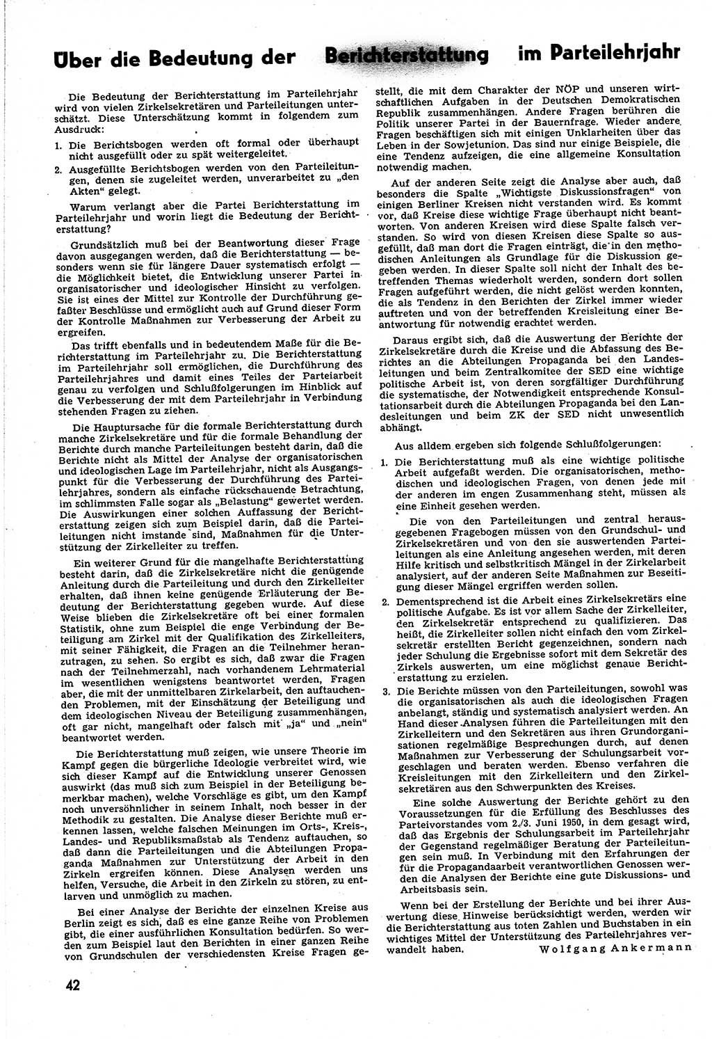 Neuer Weg (NW), Halbmonatsschrift für aktuelle Fragen der Arbeiterbewegung [Zentralkomitee (ZK) Sozialistische Einheitspartei Deutschlands (SED)], 6. Jahrgang [Deutsche Demokratische Republik (DDR)] 1951, Heft 6/42 (NW ZK SED DDR 1951, H. 6/42)