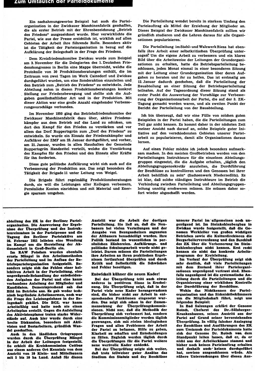 Neuer Weg (NW), Halbmonatsschrift für aktuelle Fragen der Arbeiterbewegung [Zentralkomitee (ZK) Sozialistische Einheitspartei Deutschlands (SED)], 6. Jahrgang [Deutsche Demokratische Republik (DDR)] 1951, Heft 7/6 (NW ZK SED DDR 1951, H. 7/6)