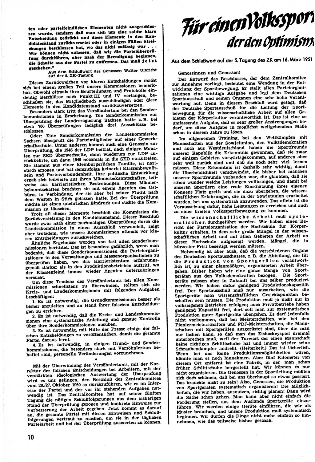 Neuer Weg (NW), Halbmonatsschrift für aktuelle Fragen der Arbeiterbewegung [Zentralkomitee (ZK) Sozialistische Einheitspartei Deutschlands (SED)], 6. Jahrgang [Deutsche Demokratische Republik (DDR)] 1951, Heft 7/10 (NW ZK SED DDR 1951, H. 7/10)