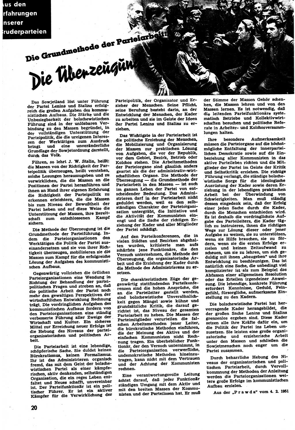 Neuer Weg (NW), Halbmonatsschrift für aktuelle Fragen der Arbeiterbewegung [Zentralkomitee (ZK) Sozialistische Einheitspartei Deutschlands (SED)], 6. Jahrgang [Deutsche Demokratische Republik (DDR)] 1951, Heft 7/20 (NW ZK SED DDR 1951, H. 7/20)