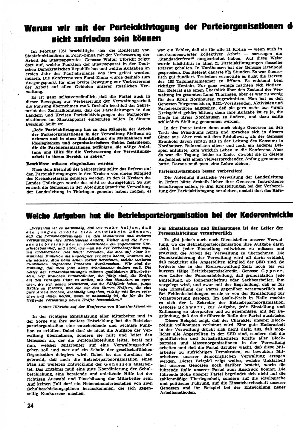 Neuer Weg (NW), Halbmonatsschrift für aktuelle Fragen der Arbeiterbewegung [Zentralkomitee (ZK) Sozialistische Einheitspartei Deutschlands (SED)], 6. Jahrgang [Deutsche Demokratische Republik (DDR)] 1951, Heft 7/24 (NW ZK SED DDR 1951, H. 7/24)