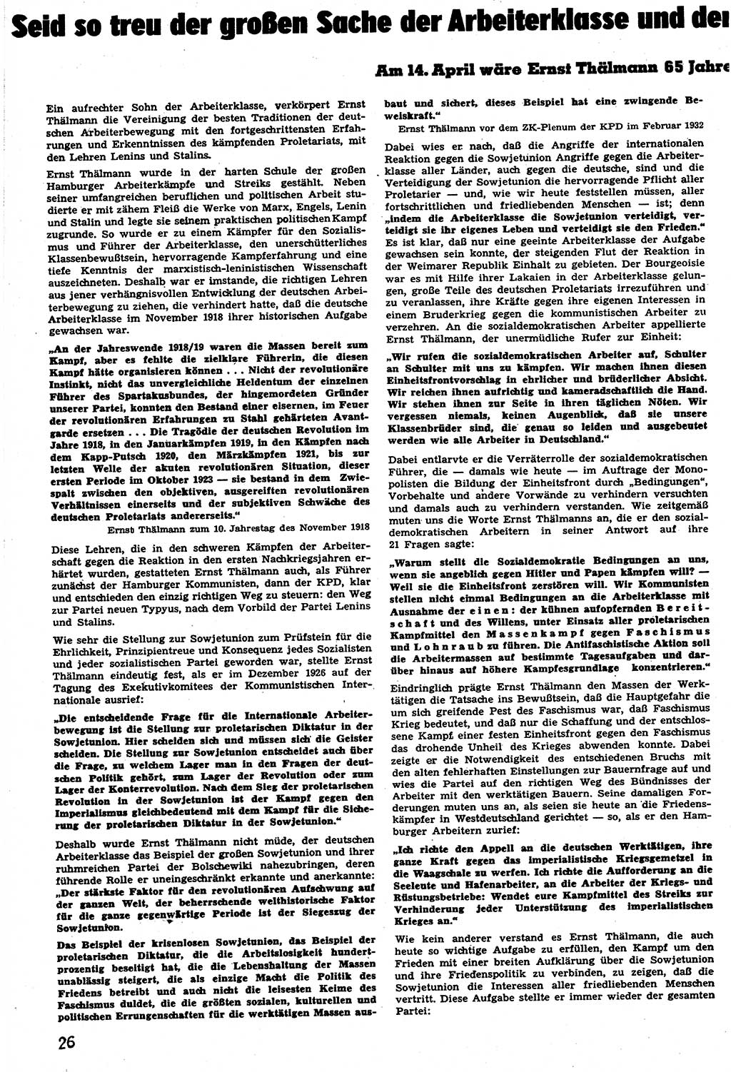 Neuer Weg (NW), Halbmonatsschrift für aktuelle Fragen der Arbeiterbewegung [Zentralkomitee (ZK) Sozialistische Einheitspartei Deutschlands (SED)], 6. Jahrgang [Deutsche Demokratische Republik (DDR)] 1951, Heft 7/26 (NW ZK SED DDR 1951, H. 7/26)