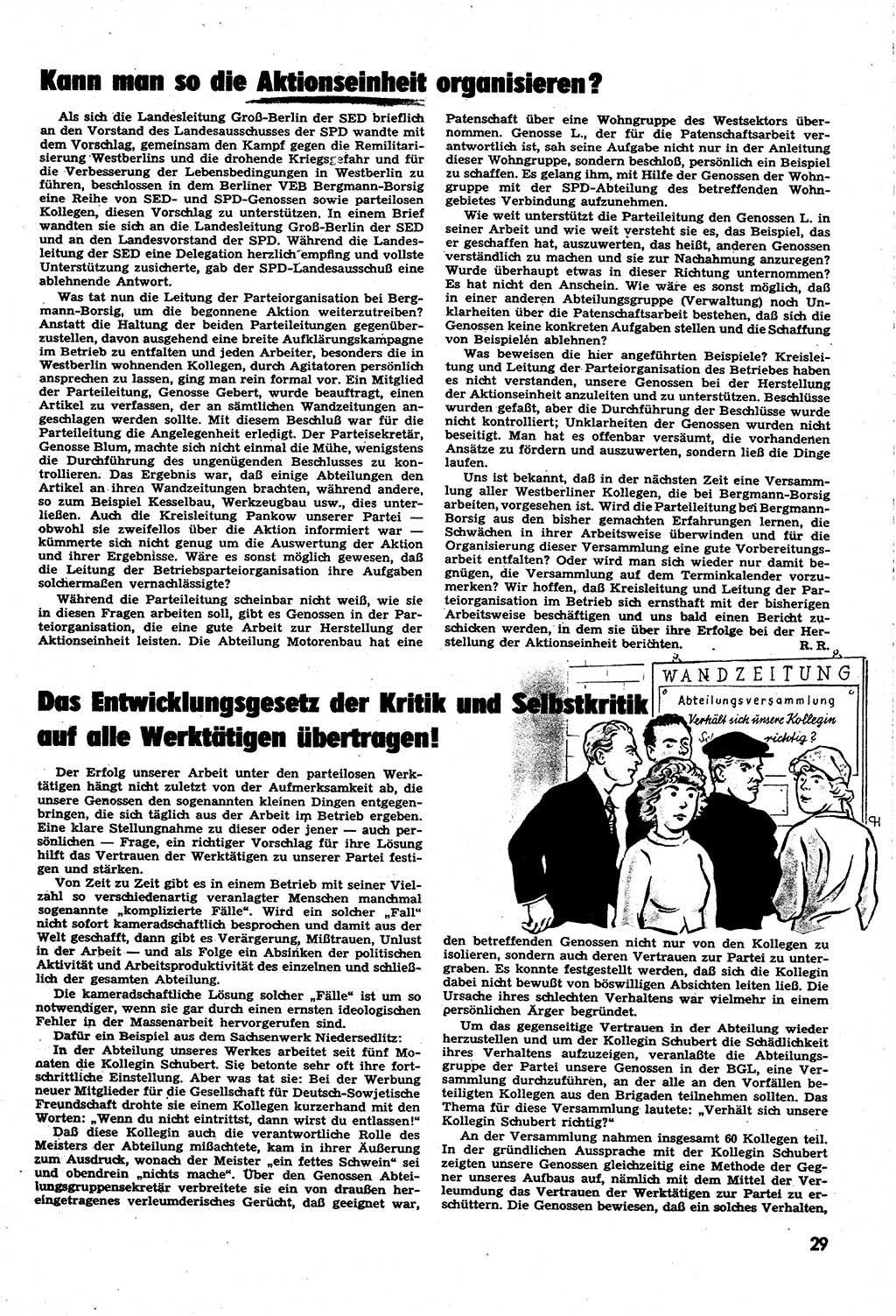 Neuer Weg (NW), Halbmonatsschrift für aktuelle Fragen der Arbeiterbewegung [Zentralkomitee (ZK) Sozialistische Einheitspartei Deutschlands (SED)], 6. Jahrgang [Deutsche Demokratische Republik (DDR)] 1951, Heft 7/29 (NW ZK SED DDR 1951, H. 7/29)