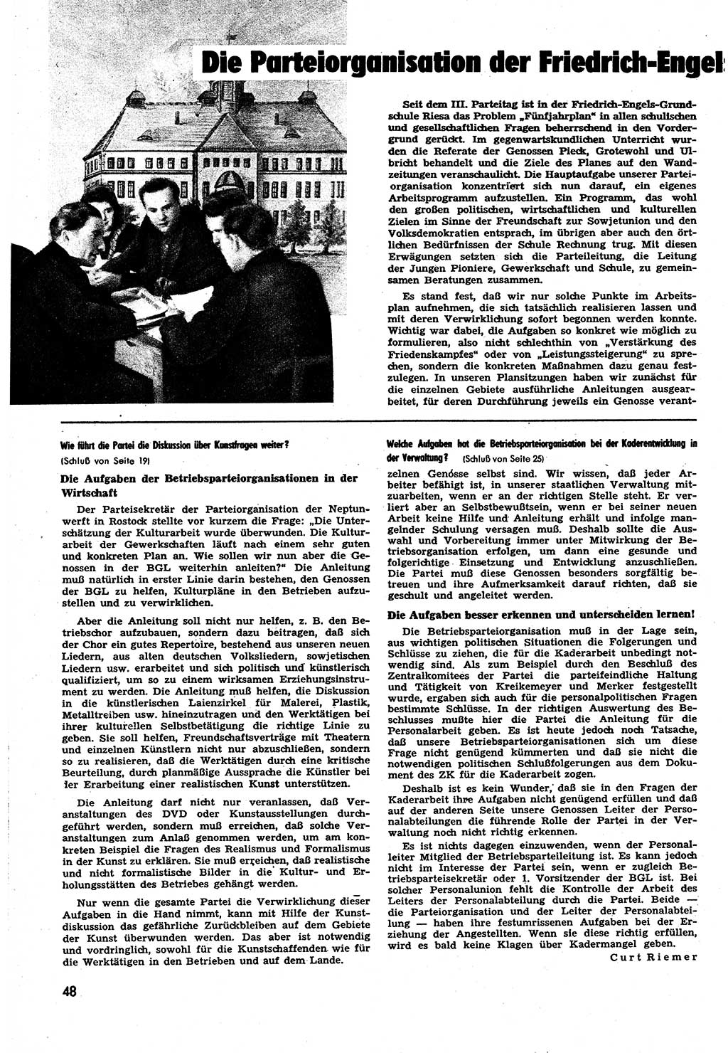 Neuer Weg (NW), Halbmonatsschrift für aktuelle Fragen der Arbeiterbewegung [Zentralkomitee (ZK) Sozialistische Einheitspartei Deutschlands (SED)], 6. Jahrgang [Deutsche Demokratische Republik (DDR)] 1951, Heft 7/48 (NW ZK SED DDR 1951, H. 7/48)