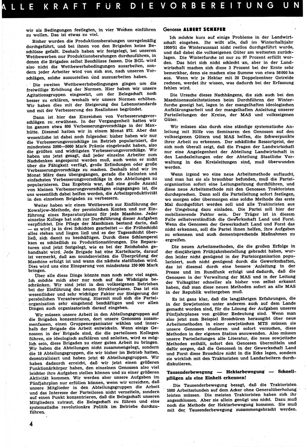 Neuer Weg (NW), Halbmonatsschrift für aktuelle Fragen der Arbeiterbewegung [Zentralkomitee (ZK) Sozialistische Einheitspartei Deutschlands (SED)], 6. Jahrgang [Deutsche Demokratische Republik (DDR)] 1951, Heft 9/4 (NW ZK SED DDR 1951, H. 9/4)