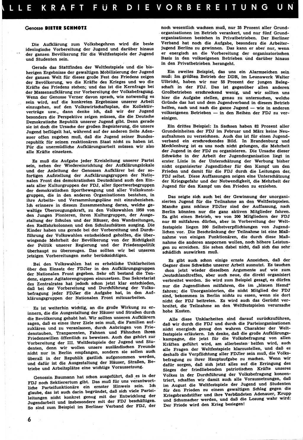 Neuer Weg (NW), Halbmonatsschrift für aktuelle Fragen der Arbeiterbewegung [Zentralkomitee (ZK) Sozialistische Einheitspartei Deutschlands (SED)], 6. Jahrgang [Deutsche Demokratische Republik (DDR)] 1951, Heft 9/6 (NW ZK SED DDR 1951, H. 9/6)