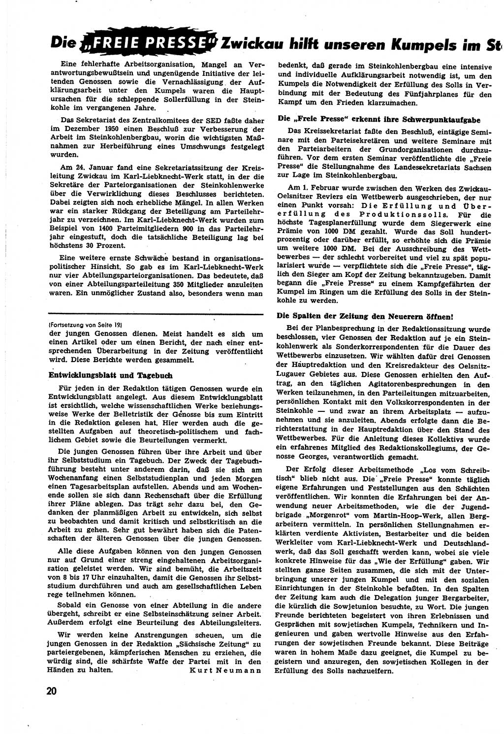 Neuer Weg (NW), Halbmonatsschrift für aktuelle Fragen der Arbeiterbewegung [Zentralkomitee (ZK) Sozialistische Einheitspartei Deutschlands (SED)], 6. Jahrgang [Deutsche Demokratische Republik (DDR)] 1951, Heft 9/20 (NW ZK SED DDR 1951, H. 9/20)