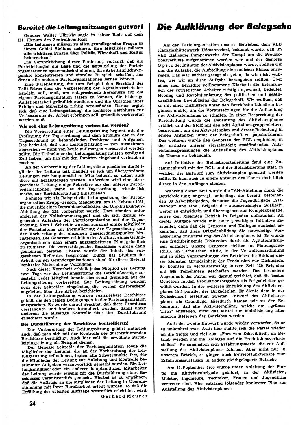 Neuer Weg (NW), Halbmonatsschrift für aktuelle Fragen der Arbeiterbewegung [Zentralkomitee (ZK) Sozialistische Einheitspartei Deutschlands (SED)], 6. Jahrgang [Deutsche Demokratische Republik (DDR)] 1951, Heft 9/24 (NW ZK SED DDR 1951, H. 9/24)