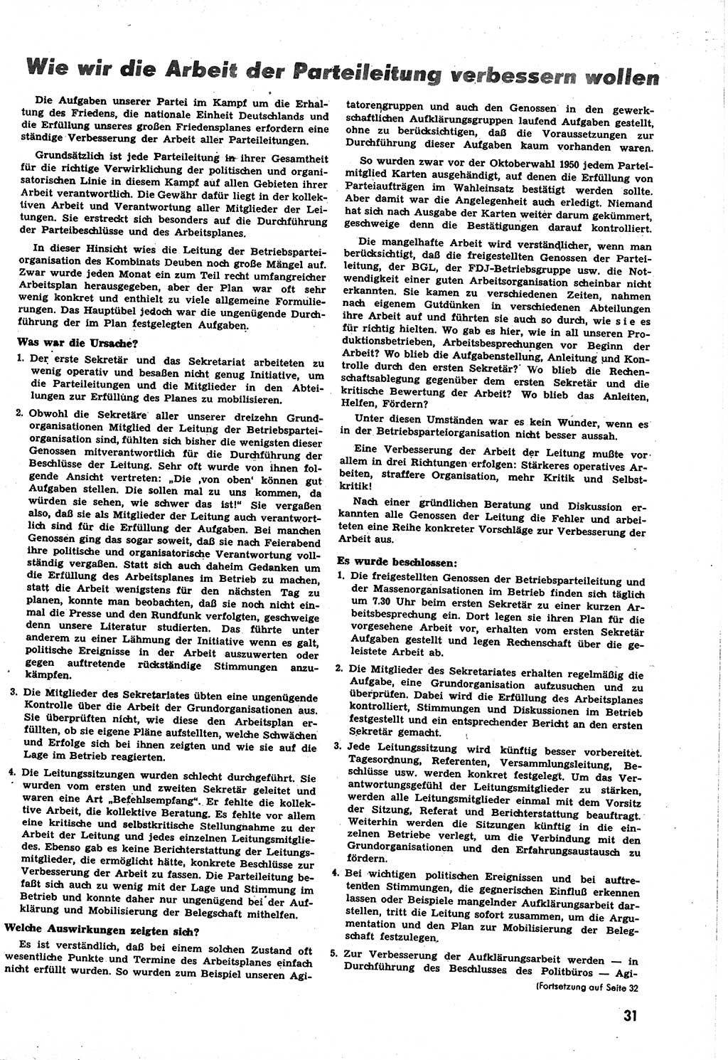 Neuer Weg (NW), Halbmonatsschrift für aktuelle Fragen der Arbeiterbewegung [Zentralkomitee (ZK) Sozialistische Einheitspartei Deutschlands (SED)], 6. Jahrgang [Deutsche Demokratische Republik (DDR)] 1951, Heft 9/31 (NW ZK SED DDR 1951, H. 9/31)