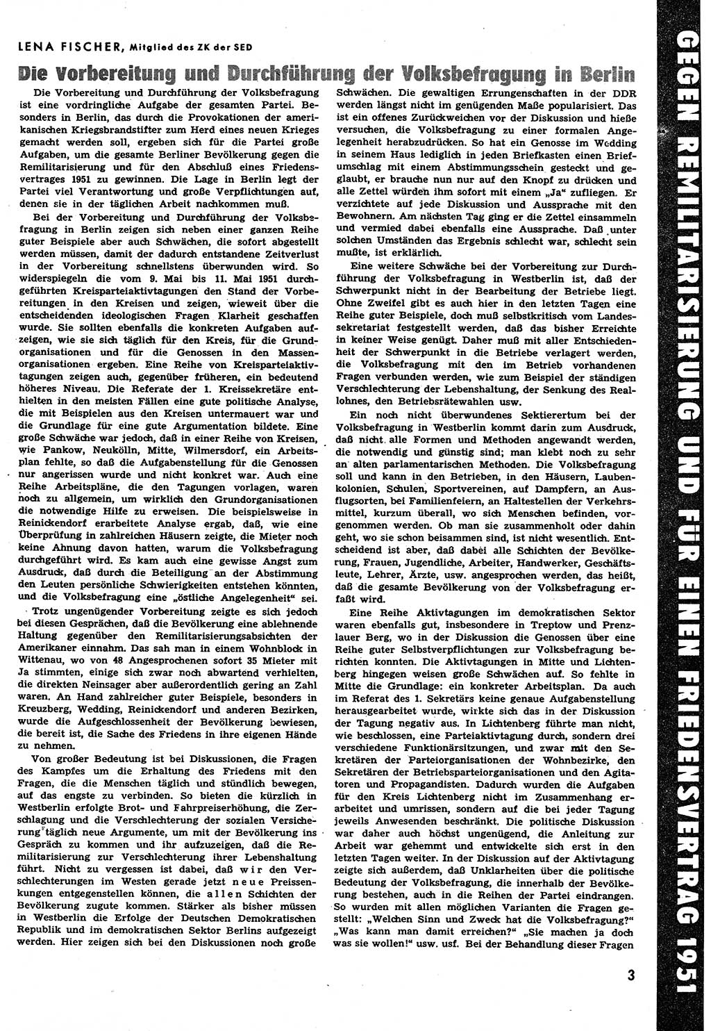 Neuer Weg (NW), Halbmonatsschrift für aktuelle Fragen der Arbeiterbewegung [Zentralkomitee (ZK) Sozialistische Einheitspartei Deutschlands (SED)], 6. Jahrgang [Deutsche Demokratische Republik (DDR)] 1951, Heft 10/3 (NW ZK SED DDR 1951, H. 10/3)