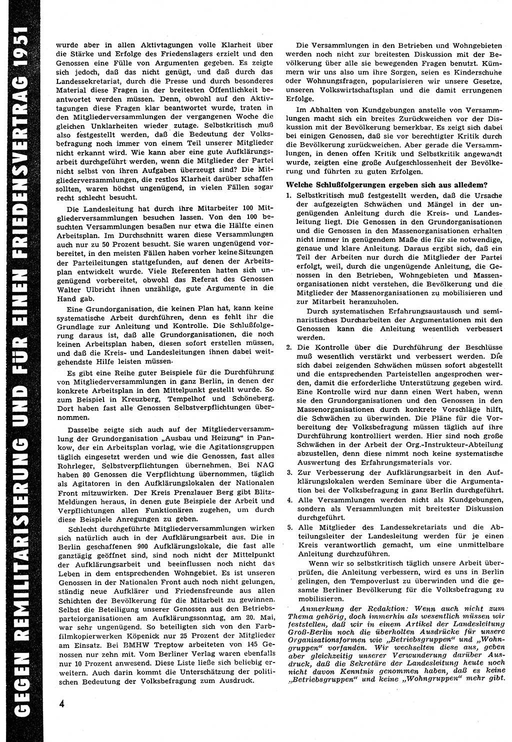 Neuer Weg (NW), Halbmonatsschrift für aktuelle Fragen der Arbeiterbewegung [Zentralkomitee (ZK) Sozialistische Einheitspartei Deutschlands (SED)], 6. Jahrgang [Deutsche Demokratische Republik (DDR)] 1951, Heft 10/4 (NW ZK SED DDR 1951, H. 10/4)