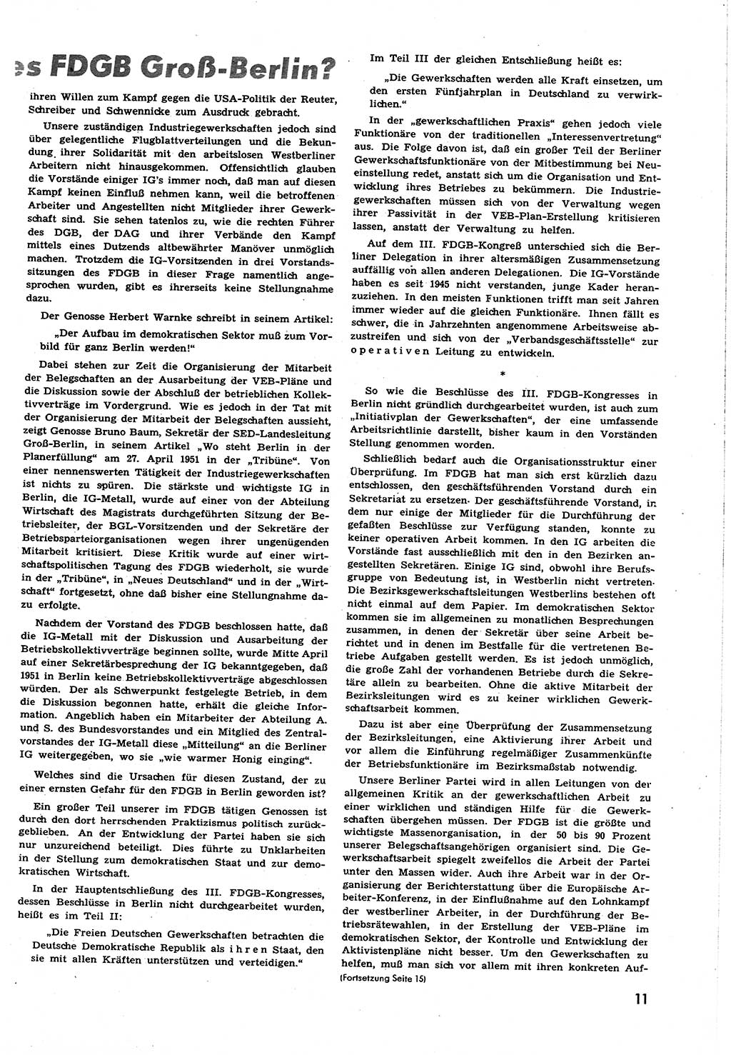 Neuer Weg (NW), Halbmonatsschrift für aktuelle Fragen der Arbeiterbewegung [Zentralkomitee (ZK) Sozialistische Einheitspartei Deutschlands (SED)], 6. Jahrgang [Deutsche Demokratische Republik (DDR)] 1951, Heft 10/11 (NW ZK SED DDR 1951, H. 10/11)