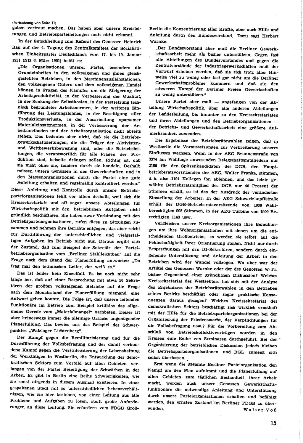 Neuer Weg (NW), Halbmonatsschrift für aktuelle Fragen der Arbeiterbewegung [Zentralkomitee (ZK) Sozialistische Einheitspartei Deutschlands (SED)], 6. Jahrgang [Deutsche Demokratische Republik (DDR)] 1951, Heft 10/15 (NW ZK SED DDR 1951, H. 10/15)