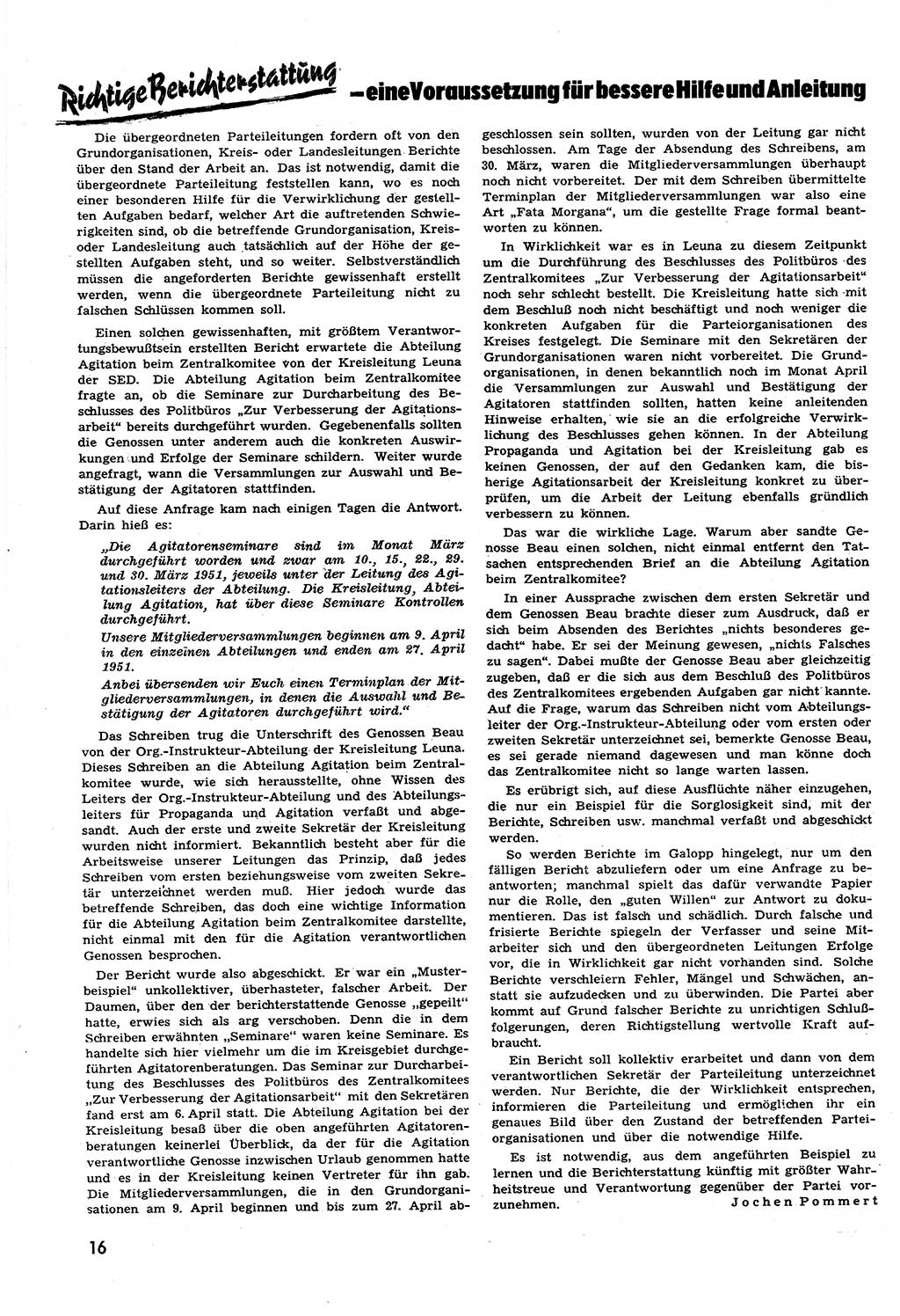 Neuer Weg (NW), Halbmonatsschrift für aktuelle Fragen der Arbeiterbewegung [Zentralkomitee (ZK) Sozialistische Einheitspartei Deutschlands (SED)], 6. Jahrgang [Deutsche Demokratische Republik (DDR)] 1951, Heft 10/16 (NW ZK SED DDR 1951, H. 10/16)