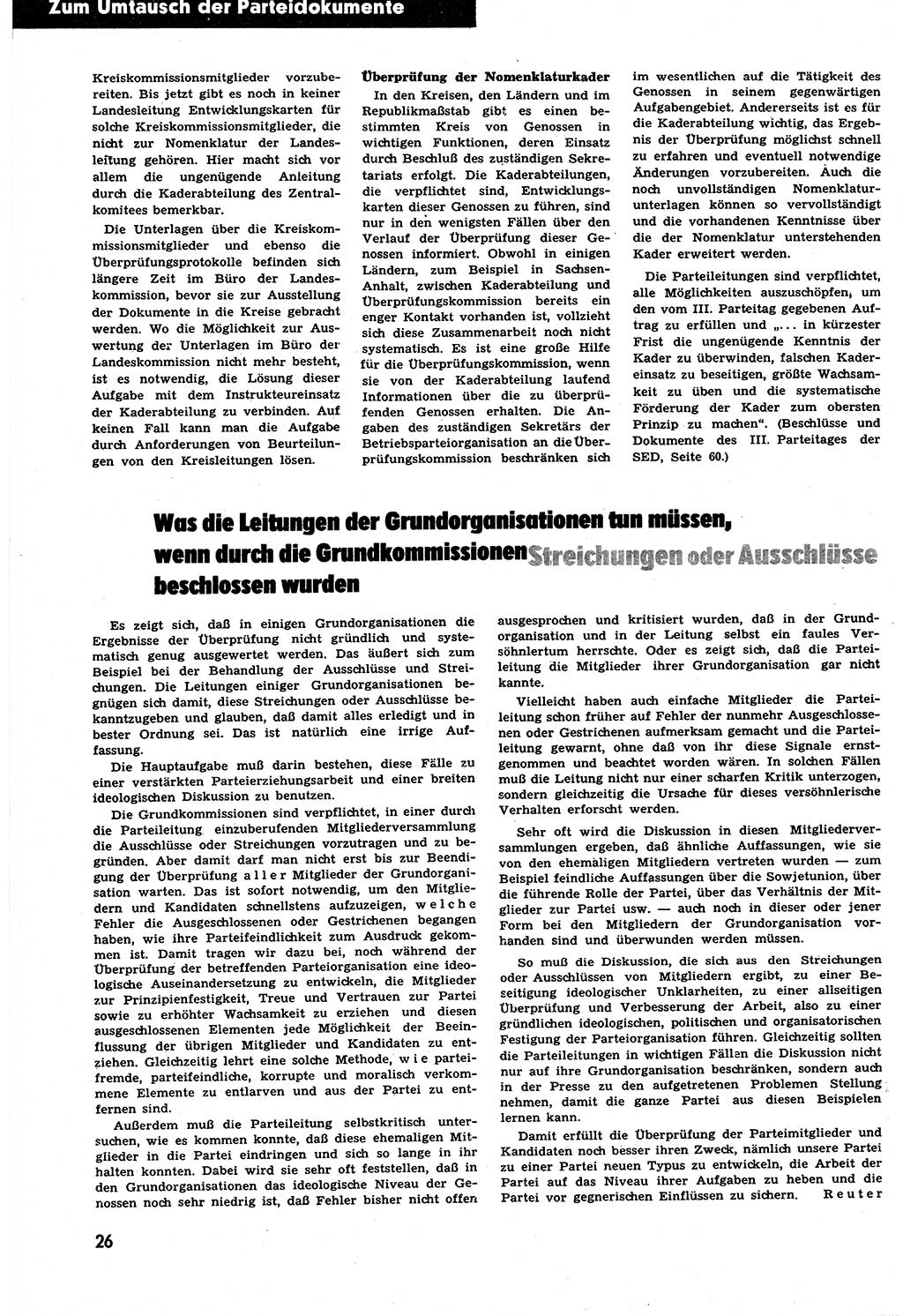 Neuer Weg (NW), Halbmonatsschrift für aktuelle Fragen der Arbeiterbewegung [Zentralkomitee (ZK) Sozialistische Einheitspartei Deutschlands (SED)], 6. Jahrgang [Deutsche Demokratische Republik (DDR)] 1951, Heft 10/26 (NW ZK SED DDR 1951, H. 10/26)