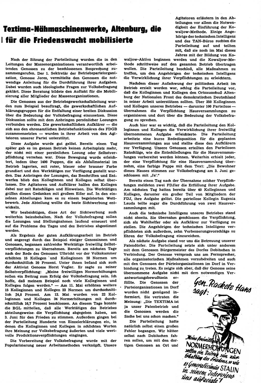 Neuer Weg (NW), Halbmonatsschrift für aktuelle Fragen der Arbeiterbewegung [Zentralkomitee (ZK) Sozialistische Einheitspartei Deutschlands (SED)], 6. Jahrgang [Deutsche Demokratische Republik (DDR)] 1951, Heft 11/3 (NW ZK SED DDR 1951, H. 11/3)