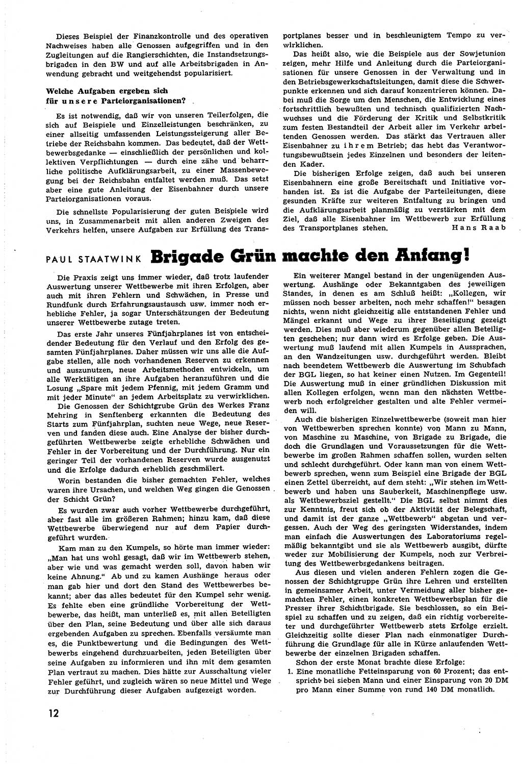 Neuer Weg (NW), Halbmonatsschrift für aktuelle Fragen der Arbeiterbewegung [Zentralkomitee (ZK) Sozialistische Einheitspartei Deutschlands (SED)], 6. Jahrgang [Deutsche Demokratische Republik (DDR)] 1951, Heft 11/12 (NW ZK SED DDR 1951, H. 11/12)