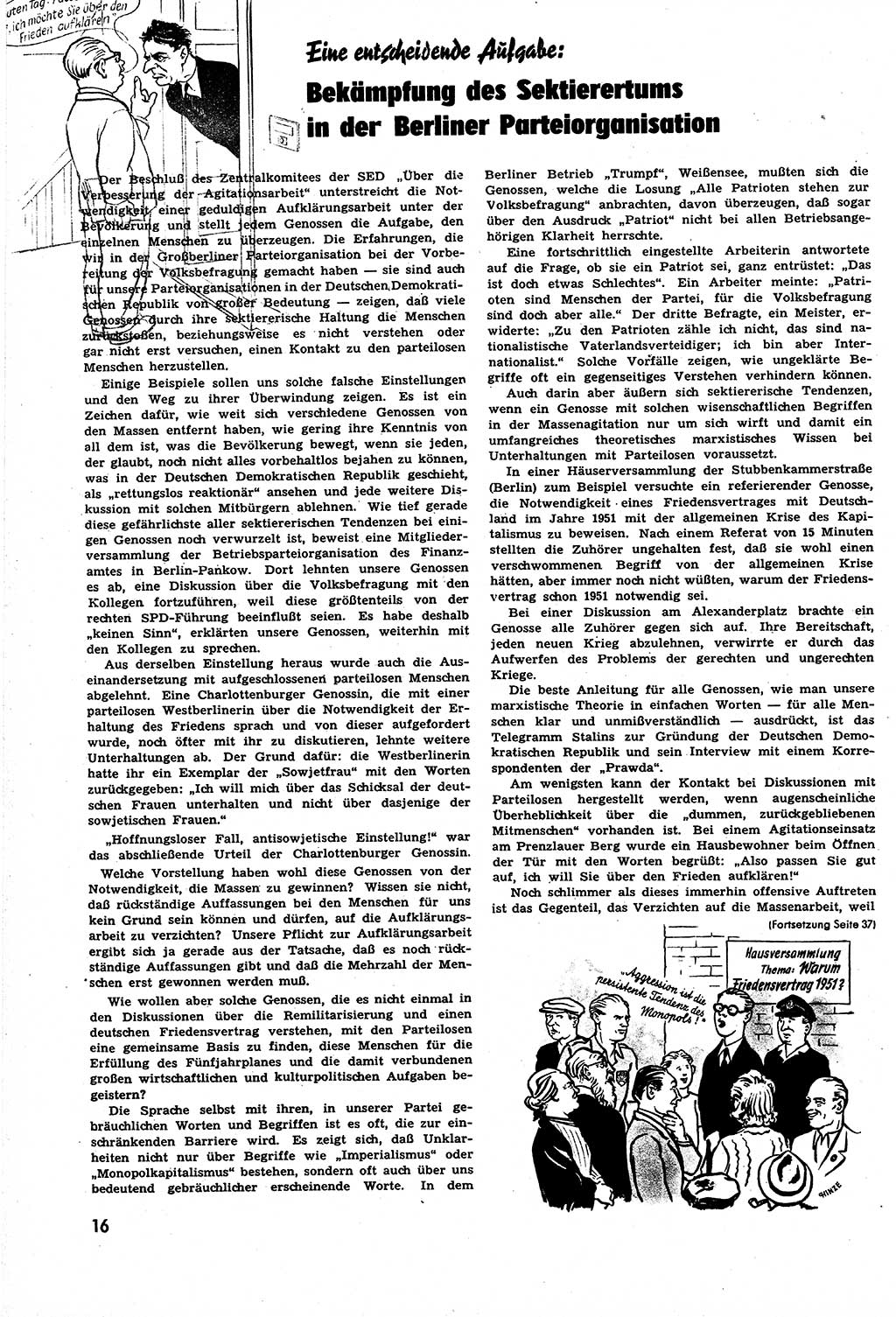 Neuer Weg (NW), Halbmonatsschrift für aktuelle Fragen der Arbeiterbewegung [Zentralkomitee (ZK) Sozialistische Einheitspartei Deutschlands (SED)], 6. Jahrgang [Deutsche Demokratische Republik (DDR)] 1951, Heft 11/16 (NW ZK SED DDR 1951, H. 11/16)