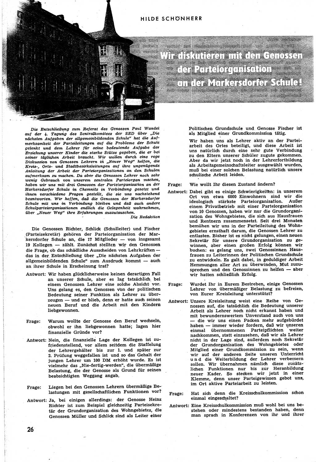 Neuer Weg (NW), Halbmonatsschrift für aktuelle Fragen der Arbeiterbewegung [Zentralkomitee (ZK) Sozialistische Einheitspartei Deutschlands (SED)], 6. Jahrgang [Deutsche Demokratische Republik (DDR)] 1951, Heft 11/26 (NW ZK SED DDR 1951, H. 11/26)