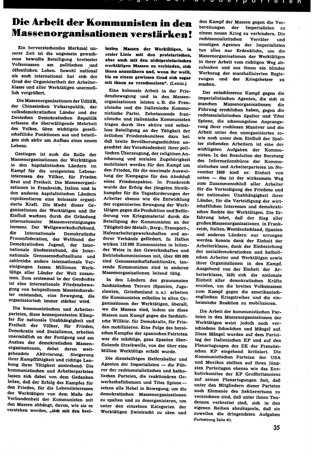 Neuer Weg (NW), Halbmonatsschrift für aktuelle Fragen der Arbeiterbewegung [Zentralkomitee (ZK) Sozialistische Einheitspartei Deutschlands (SED)], 6. Jahrgang [Deutsche Demokratische Republik (DDR)] 1951, Heft 11/35 (NW ZK SED DDR 1951, H. 11/35)