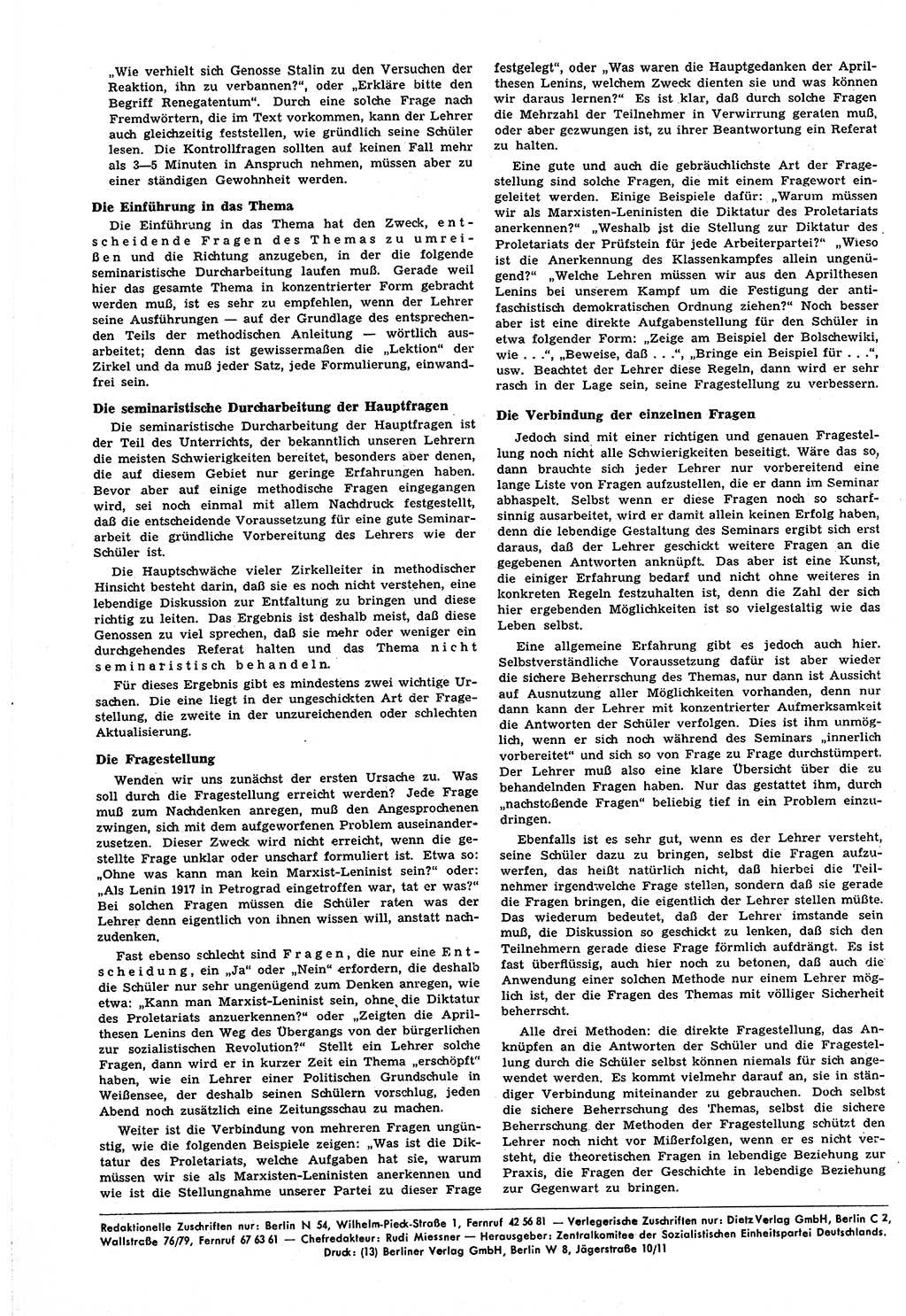 Neuer Weg (NW), Halbmonatsschrift für aktuelle Fragen der Arbeiterbewegung [Zentralkomitee (ZK) Sozialistische Einheitspartei Deutschlands (SED)], 6. Jahrgang [Deutsche Demokratische Republik (DDR)] 1951, Heft 11/44 (NW ZK SED DDR 1951, H. 11/44)